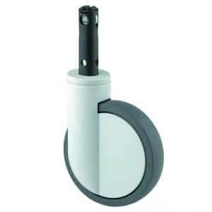 Integral Single Wheel 150mm Swivel Central Total Lock & Directional Lock (Stem With Cam Hole For Profile Bar) Polyurethane Tread Castor - 150kg Capacity